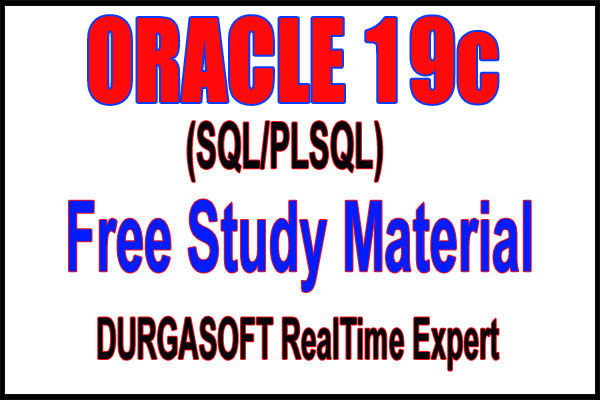 ORACLE 19c (SQL & PL/SQL) Free Study Material