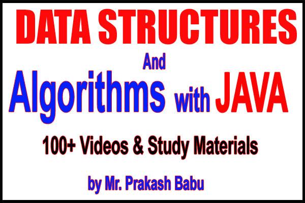 Data Structures and Algorithms with JAVA