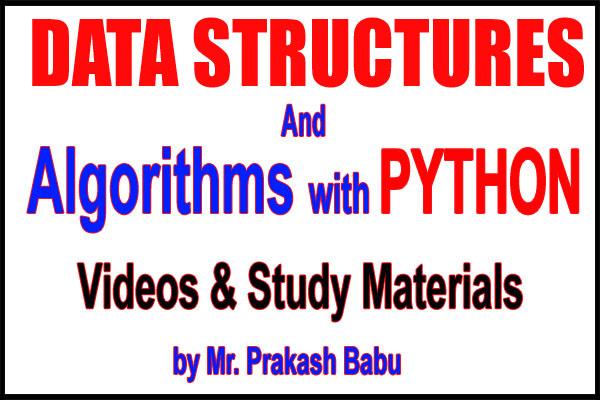 Data Structures and Algorithms with PYTHON